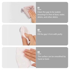 2026 Upgraded Moldable Sealant Clay, Faster Drying 6Pack Sealant Mastic, Qui…
