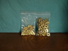 3/8″(#2) Solid Brass Plain Grommets – 50 Sets **Made in USA**