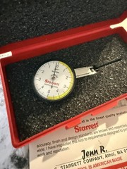 STARRETT 708AZ Dial Test Indicator,Hori,0 to 0.010 In
