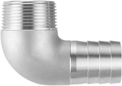 Joywayus Stainless Steel Hose Fitting 90 Degree Elbow 1-1/4″ Barb x 1″ Male Pipe