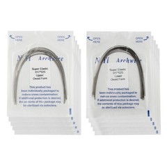 100PCS Dental Orthodontic Arch Wire Niti Super Elastic Round Rectangular Ovoid