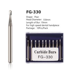 Dental Burs FG 330 FG 245 Carbide High Speed Pear Domed Fissure Friction Grip