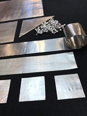Premium Indium Foil Sheet 99.999%, 4.0″ by 4.0″ (100mm by 100mm); 8 thicknesses