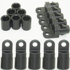 (Pack of 30) 1/4″ Rope Terminal for 7mm (Length not specified), Black