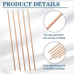 40 Sticks 15% Silver Brazing Rods – Flat Phos Copper Welding Rods for HVAC, Air