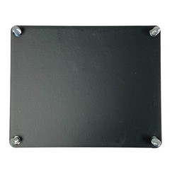 4.25 in x 5.25 in Square Flat Steel Metal Base Plate With Holes and Screws