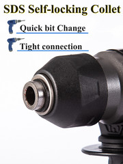 SDS-Plus Cordless Rotary Hammer Drill 1400r/min W/ Drill Bit Φ22mm/Φ13mm/Φ28mm