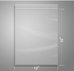 100-13″ x 15″ RECLOSABLE CLEAR ZIP SEAL LOCK BAGS 2 MIL ZIPPER POLY BAGGIES