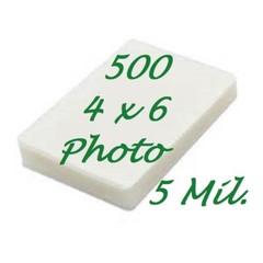 4 x 6 500 5 Mil Laminating Pouches Laminator 4-1/4 x 6-1/4 Photo Gloss