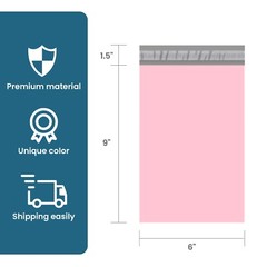 Poly Mailers Shipping Bags Mailing Poly Bags Envelopes Light Pink 10×13 12×15.5