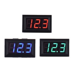 4.5-30V DC Two-Wire 0.56″ Red Green Blue Panel Mount Digital Voltage Voltmeter