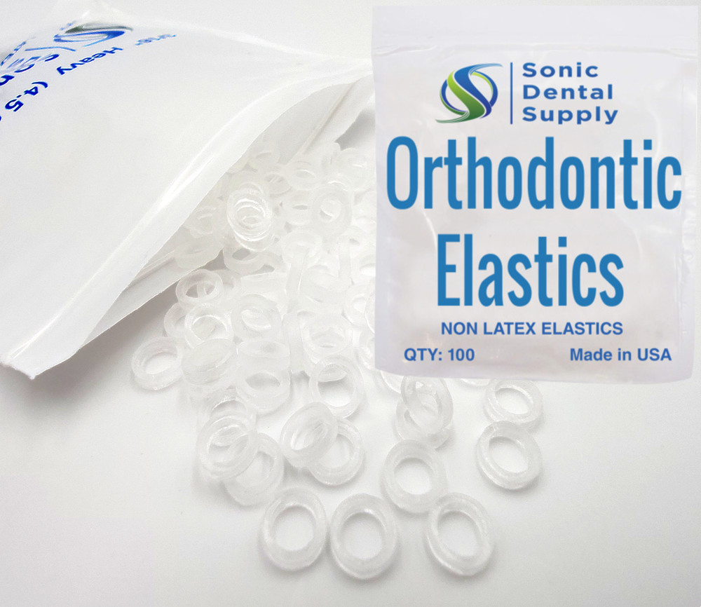 2 Packs – Clear – Latex Free- Orthodontic Elastic Rubber Bands 1/8 3/16 1/4 5/16