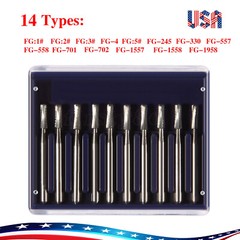 Dental Tungsten Carbide Steel Burs FG1 FG2 FG245 FG330 for High Speed Handpiece