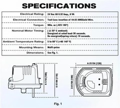 Honeywell M847D-ZONE/U Replacement Motor for Ard and Zd Zone Dampers, Compatible