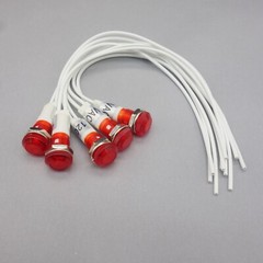 10Pcs 120V AC 10mm RED Panel Mounting LED Indication Signal Pilot Lights
