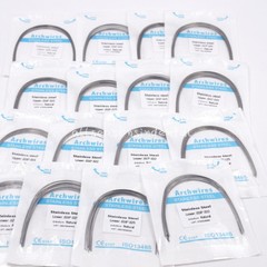 10 Pcs/Pack Dental Orthodontic Stainless Steel Arch Wires Rectangular Natural