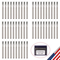 Dental Carbide Burs Tungsten Steel Bur FG 558 Pear for High Speed Handpiece