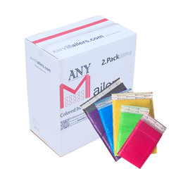 AirnDefense #2 8.5×12″ Colored Poly Bubble Mailers Shipping Padded Envelopes