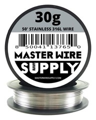 Stainless Steel 316L – 50′ – 30 Gauge Wire – 50ft – 0.25mm – 0.010in – – Made…
