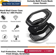 iJDMTOY Black Carbon Fiber Pattern Hard Plastic Shell Keyfob Protective & Keycha