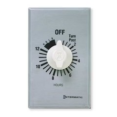 Intermatic Ff312hh Timer, Spring Wound, 12 Hr, Spdt, Silver