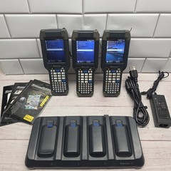 Intermec CK3X Lot Of 3 Units With 7 Batteries And Charging Dock