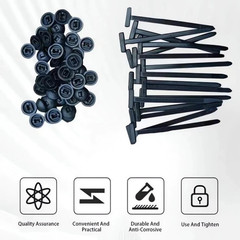 100 PCS Nylon Universal Cable Tie Buckle，Heavy Duty Self-Locking Zip Ties Holder