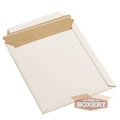 100 – 9×11.5» Rigid Flat Photo Mailers – Self-Seal – White from The Boxery