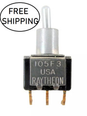 (25x) SPDT Momentary (ON)-NONE-ON Toggle Switch Right Angle PC Term – 0.4VA Max
