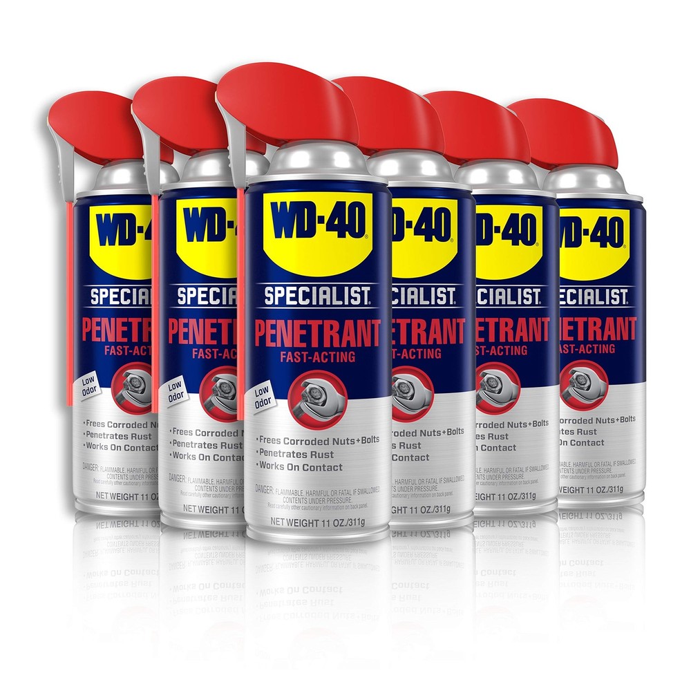 WD-40 Specialist Penetrant with SMART STRAW SPRAYS 2 WAYS, 11 11 oz (6-Pack)