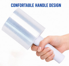 2/8/16 Rolls 5 in. x 1200 ft. Stretch Hand Wrap Clear Cling Plastic Wrap