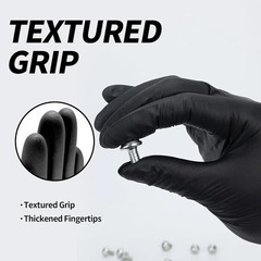 GP Craft Black Nitrile Gloves 5 Mil Disposable Latex-Free 100 Count