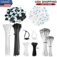 100-200 Cable Zip Ties 14″/12″/6″/4″ Heavy Duty Nylon Wire Wrap UV Resistant Lot