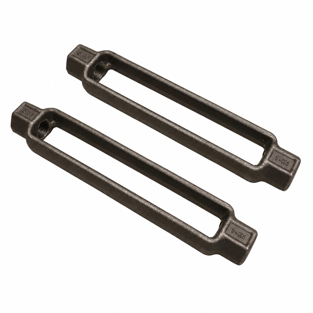 2 PC- 1″ x 15″ Open Body Turnbuckle Frames Forged Steel USA Made Heavy Rigging