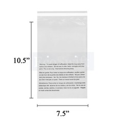 1-10000 7.5×10.5 EcoSwift Self Seal Suffocation Warning Clear Poly Bag Free Ship