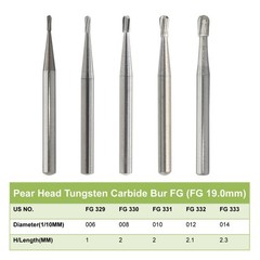Wave Dental Carbide Bur FG Diamond Burs Football Pear Round End Taper High Speed