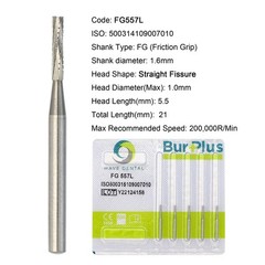Wave Dental Surgical Burs 25mm Carbide Burs Friction Grip FG 19mm Round Pear 330