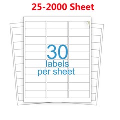 1″ x 2 5/8″ Address Mailing Labels Sheet FBA SKU Labels 30/sheet 30 UP Adhesive