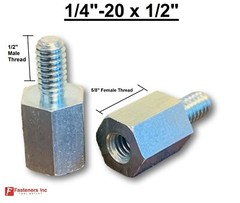 1/4″-20 x 1/2″ Hex Standoff Zinc Plated #4675-2520-S-12 5/8″L Female Thread