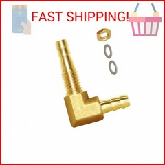 Joywayus 1/4»ID Hose Barb Thru-Bulk Head Hex 90 Degree L Right Angle Elbow Unio