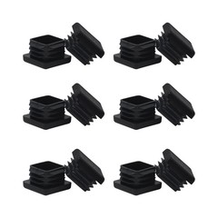 WZB 1 1×1 Square Tube End Cap Plastic Plugs 12 Pack, 1×1 1 Inch Square Tubing…