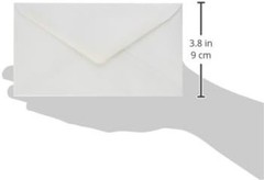 Meadwestvaco 100 Count White Gummed Security Envelopes, 6 3/4″ for Business Use