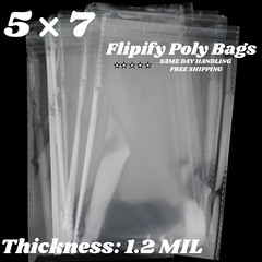 5×7 Clear Resealable Poly Plastic OPP Bags Self Adhesive Seal Cello Package Gift
