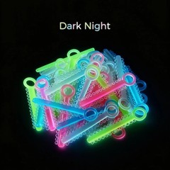 Dental Assorted 40 Stick Glow in Dark Orthodontic Ligature Ties Elastic Rubber