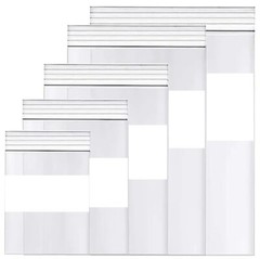 WHITE BLOCK HEAVY DUTY 2 Mil Clear Zip Seal Bags Reclosable Top Lock Plastic
