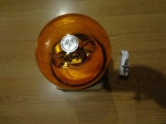 Rotating Flashing Amber Beacon Flexible DIN Pole Mount Tractor Warning Lights