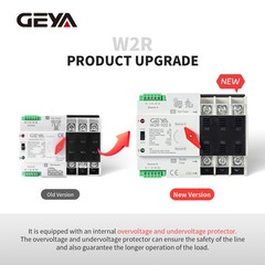 GEYA Automatic Transfer Switch 2P 100A 110V Grid to AC Generator Dual Power RAIL