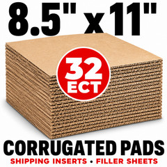 8.5×11 Corrugated Cardboard Pads Inserts 32 ECT Shipping Filler Sheets