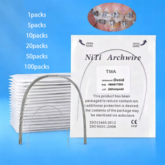 Dental Orthodontic TMA Beta Ti-Mo Arch Wires Round Rectangular Arch Ovoid Form