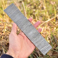 7 MM Hand Forged DAMASCUS STEEL PLATE 10”x 2” Flat Bar Billet Bar